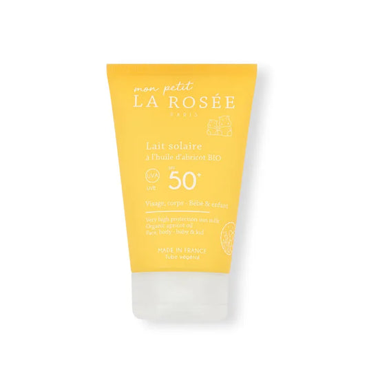 La Rosée MON PETIT - Lait Solaire Bébé et Enfant à L'Huile d'Abricot Bio SPF50+ - Visage et Corps - Tous Types de Peaux, 125ml