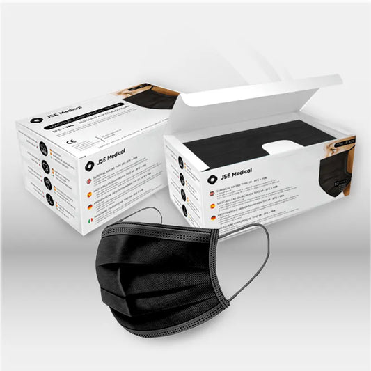 Masques Chirurgicaux Noir – Type IIR Adultes – Boîte de 50