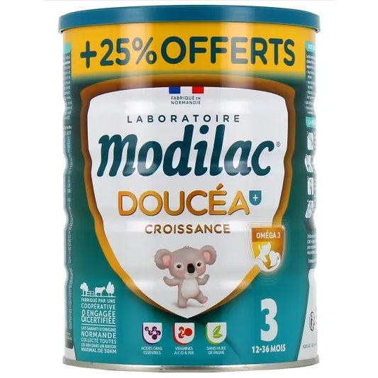 Modilac DOUCEA - Lait de Croissance - De 12 à 36 mois, 800g + 25% Offerts