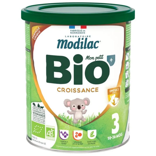 Modilac MON PETIT BIO - Lait de Croissance 3ème Âge Bio - De 10 à 36 mois, 800g