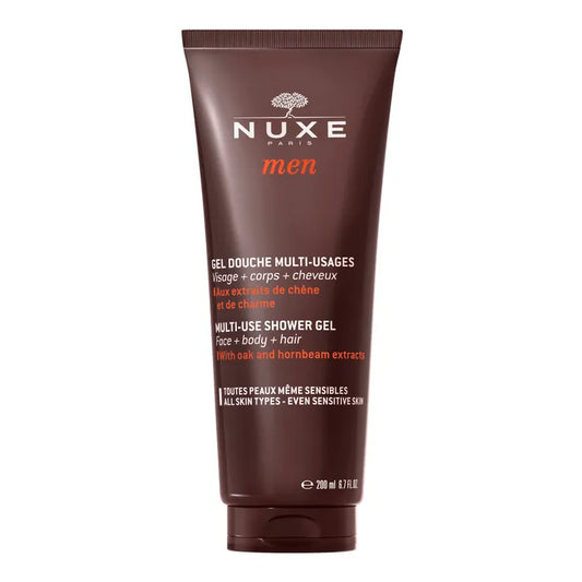 Nuxe MEN - Gel Douche Multi-Usages - Visage Corps et Cheveux - Tous Types de Peaux, 200ml