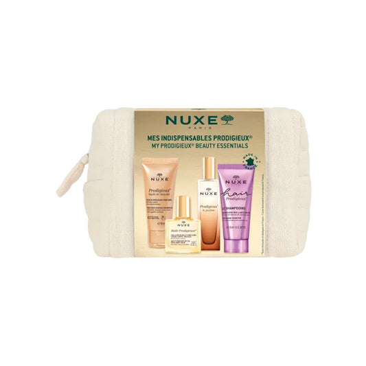Nuxe TROUSSE - Mes Indispensables Prodigieux - Huile de Douche 30ml + Huile Prodigieuse 10ml + Le Parfum 15ml + Le Shampooing 30ml