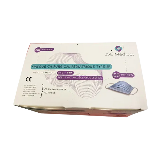 JSE Medical – Masques Chirurgicaux Enfants - Boîte de 50