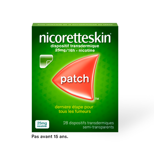 NICORETTESKIN – Patchs Transdermiques Nicotine 25mg/24h (28 patchs)
