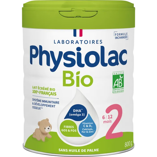 Physiolac PHYSIOLAC BIO - Lait de Suite 2eme Age Bio - De 6 à 12 mois, 800g