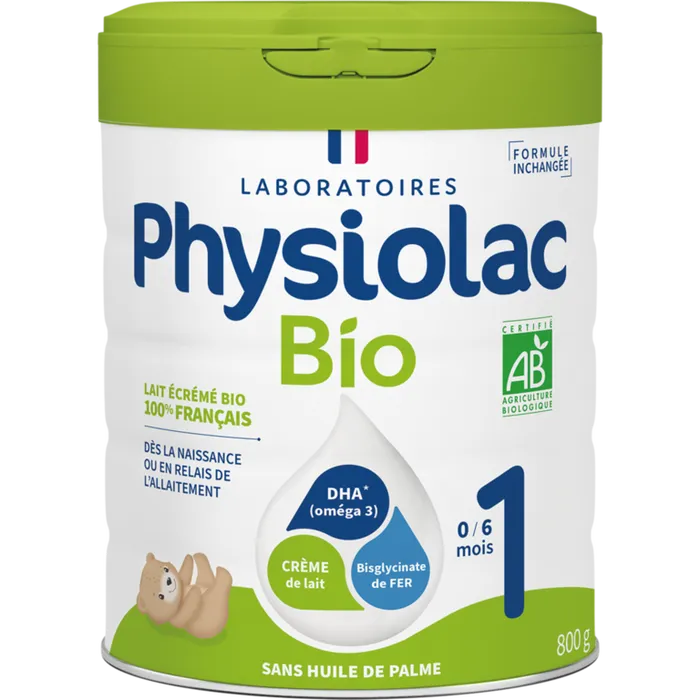 Physiolac PHYSIOLAC BIO - Lait en Poudre 1er Âge Bio - De 0 à 6 mois, 800g