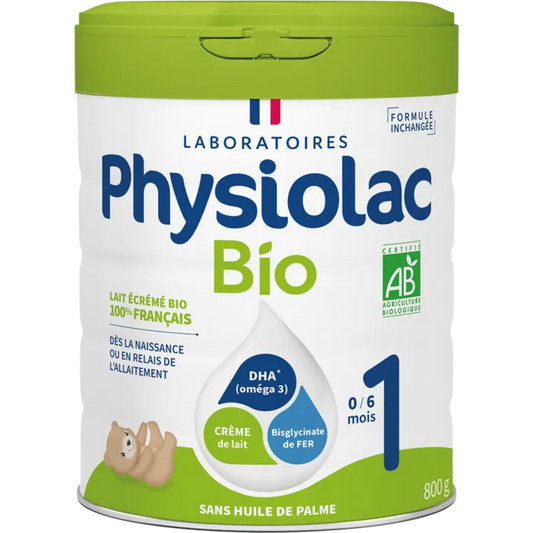 Physiolac PHYSIOLAC BIO - Lait en Poudre 1er Âge Bio - De 0 à 6 mois, 800g