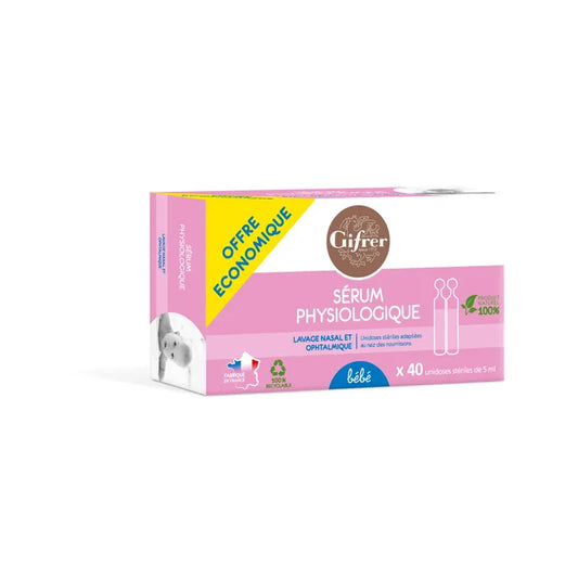 Gifrer PHYSIOLOGICA - Sérum Physiologique, 40 unidoses 5ml