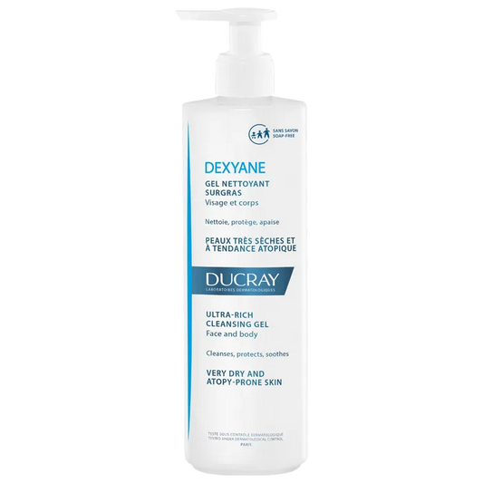 Ducray DEXYANE - Gel Nettoyant Surgras - Visage et Corps - Peaux Très Sèches à Tendance Atopique , 400ml