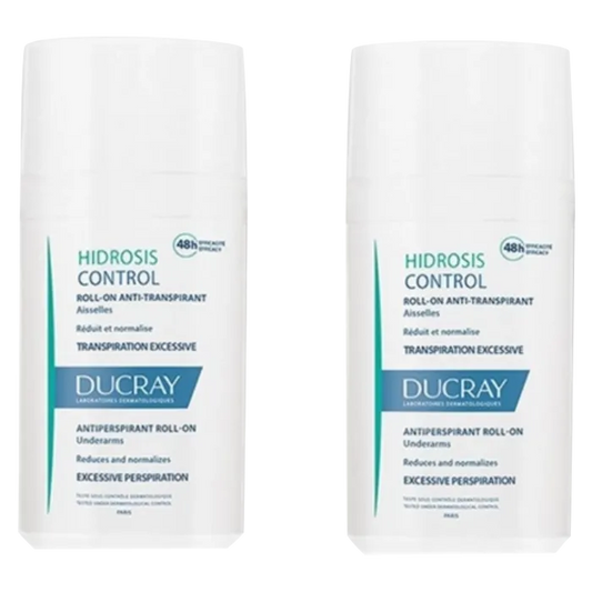 Ducray HIDROSIS CONTROL - Roll-On Anti-Transpirant - Aisselles - Transpiration Excessive, 2x40ml