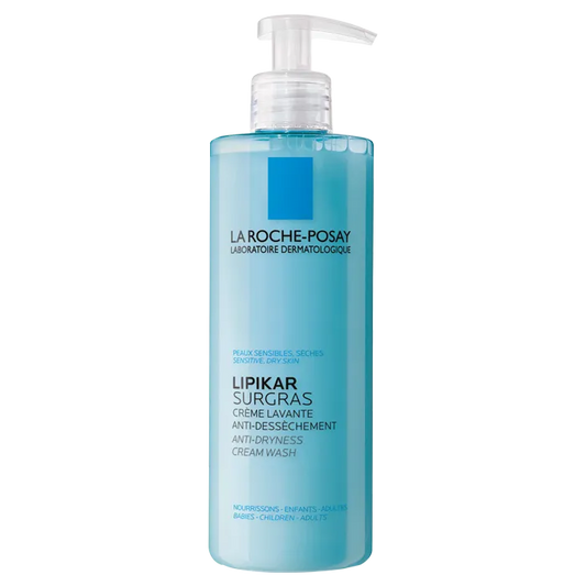 La Roche-Posay LIPIKAR SURGRAS - Crème Lavante Anti-Dessèchement Peaux Sensibles Sèches, 400ml
