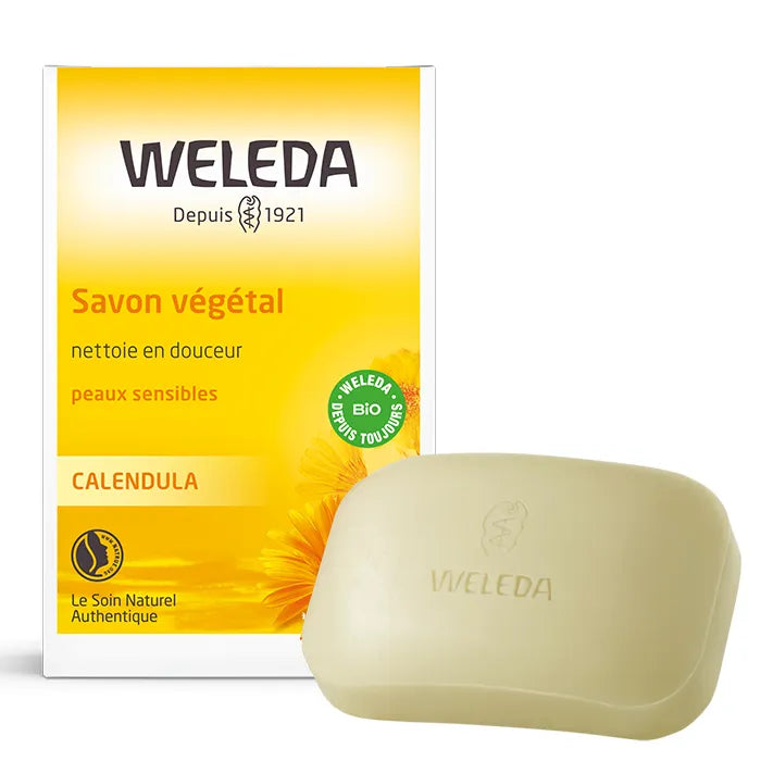 Weleda CALENDULA - Savon Végétal Bio - Peaux Sensibles, 100g