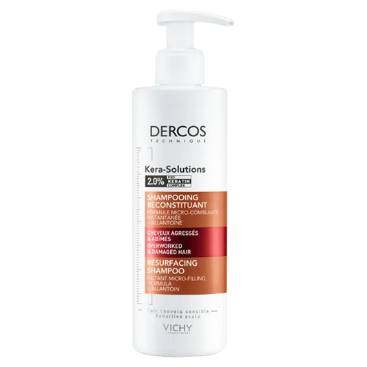 Dercos Kera-Solutions Shampooing Reconstituant Cheveux Agressés et Abimés, 250ml