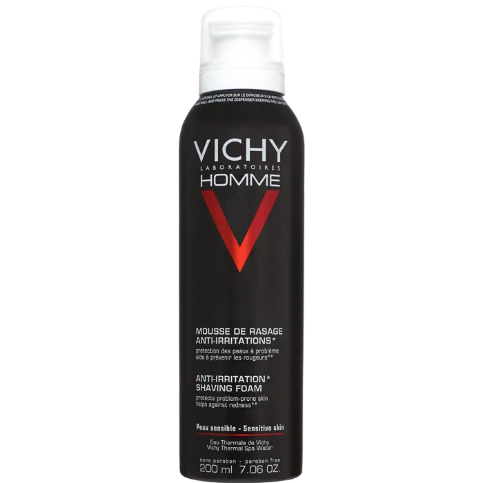 Vichy HOMME - Mousse de rasage anti-irritations, 200ml