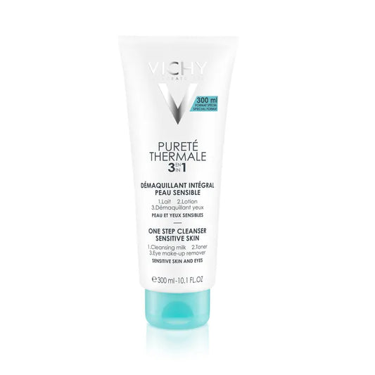 Vichy PURETE THERMALE - Démaquillant Intégral 3 en 1 Peaux Sensibles, 300ml