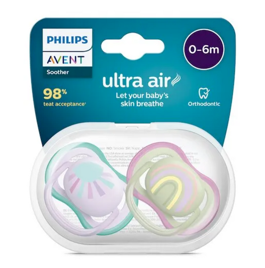 Philips Avent Ultra Air 0‑6 mois Lot de 2 sucettes