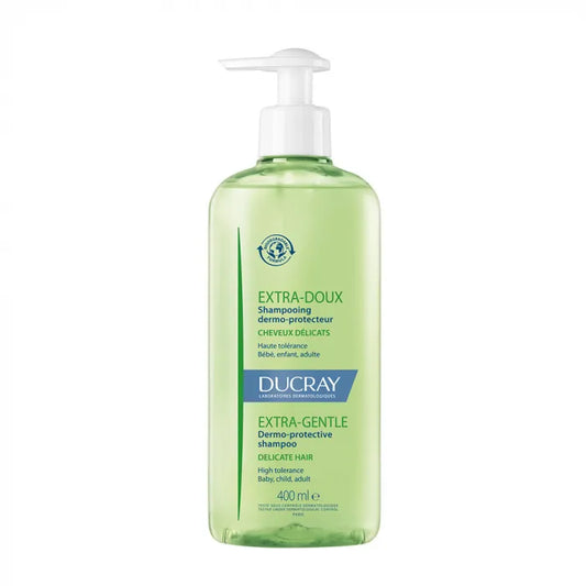 Ducray EXTRA-DOUX - Shampooing Dermo-Protecteur Format Pompe - Cheveux Délicats, 400ml