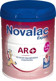 Novalac AR+ 6-36 mois – Lait de Suite Épaissi Anti-Régurgitations – 800 g