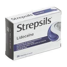 Strepsils Lidocaïne – Maux de gorge intenses – Boîte de 24 pastilles