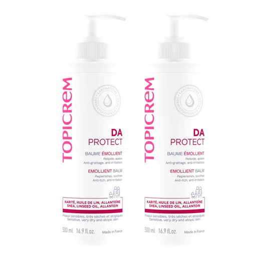 Topicrem DA PROTECT - Emollient Balm - Face and Body - Very Dry and Atopic Skin, 2x500ml