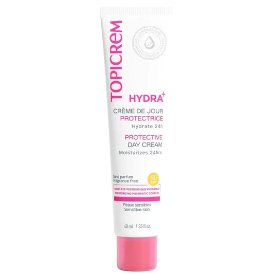 Topicrem HYDRA+ - Crème de Jour Protectrice SPF50 - Visage - Peaux Sensibles, 40ml