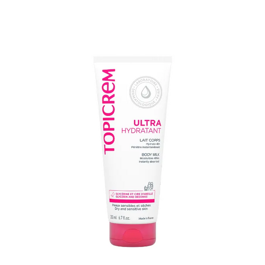 Topicrem ULTRA-HYDRATANT - Lait Corps - Peaux Sensibles et Sèches, 200ml