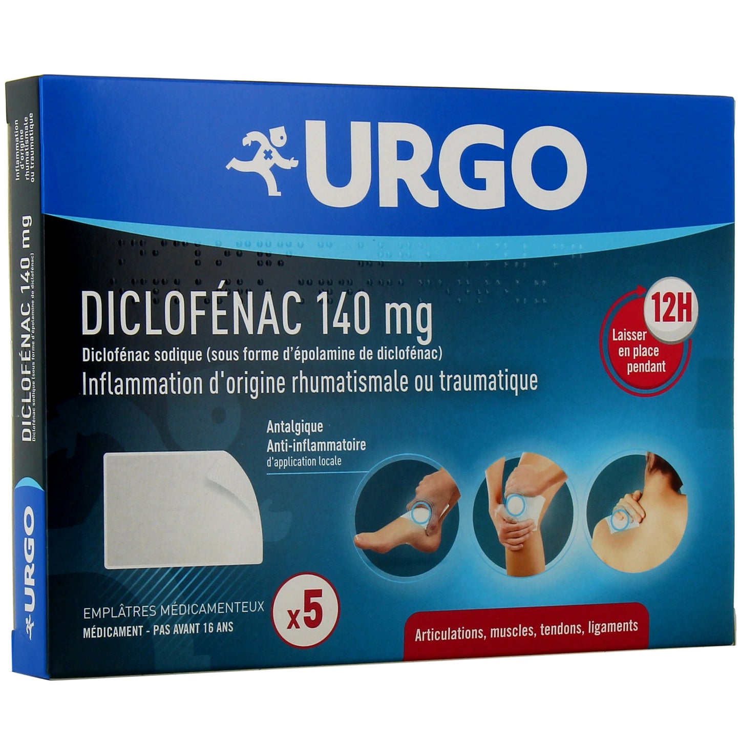Diclofénac 140 mg Urgo Emplâtre – 5 emplâtres