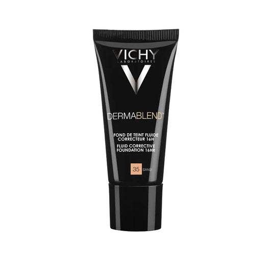 Vichy DERMABLEND - 35 - Fond de Teint Fluide Correcteur peaux Normales à Sèches Sand, 30ml