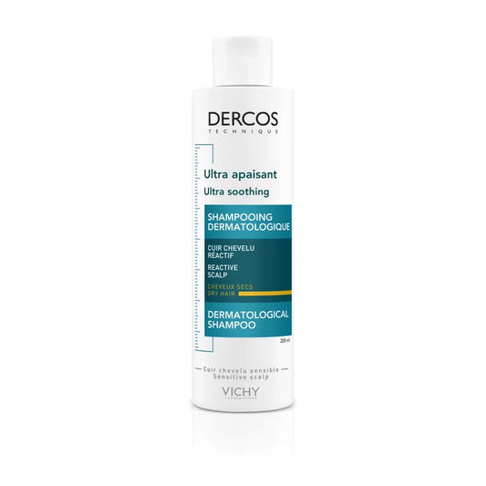 Dercos Shampooing Dermatologique Ultra Apaisant Cheveux Secs, 200ml