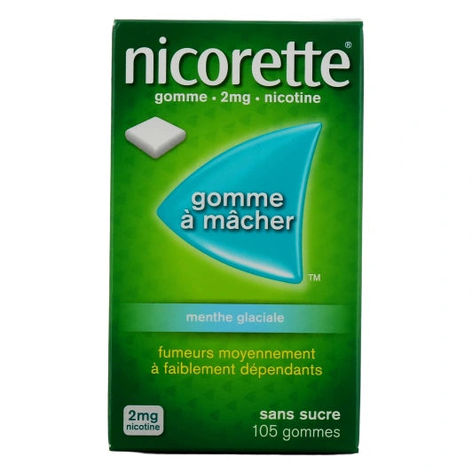 NICORETTE – Gommes Nicotine 2 mg Menthe Glaciale (105 gommes)