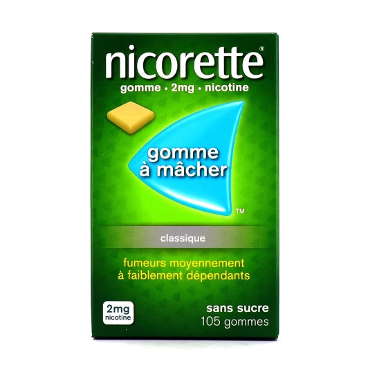 NICORETTE – Gommes Nicotine 2 mg Sans Sucre (105 gommes)