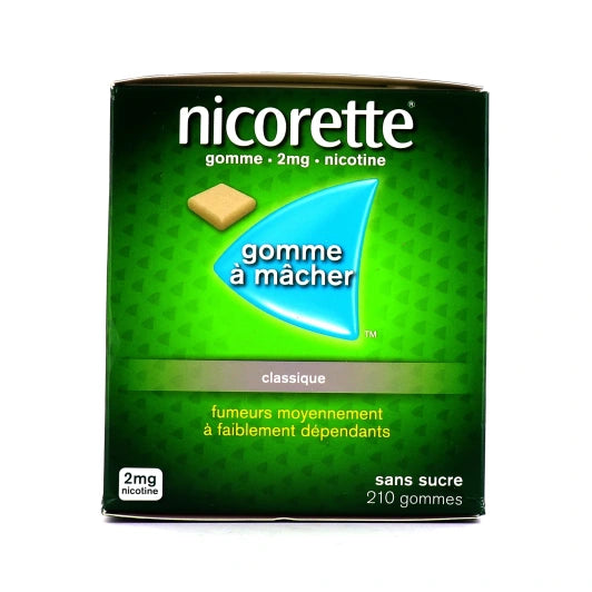 NICORETTE – Gommes Nicotine 2 mg Sans Sucre (210 gommes)