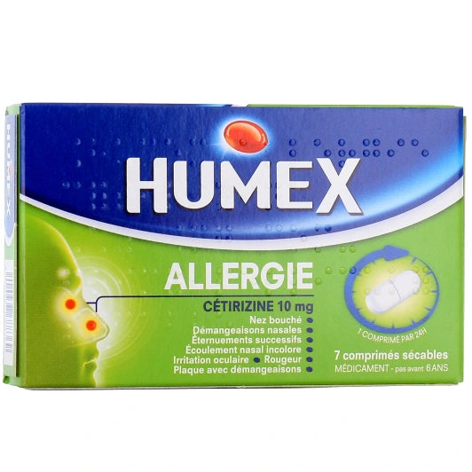 HUMEX Allergie Cétirizine 10 mg – 7 comprimés