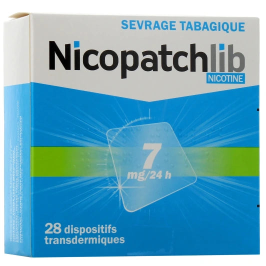 NICOPATCHLIB – Patchs Transdermiques Nicotine 7mg/24h (28 patchs)