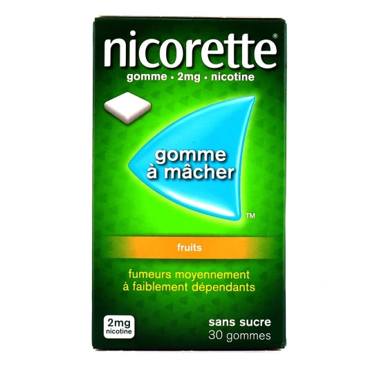 NICORETTE – Gommes Nicotine 2 mg Fruits (30 gommes)