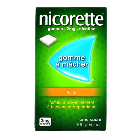 NICORETTE – Gommes Nicotine 2 mg Fruits (105 gommes)